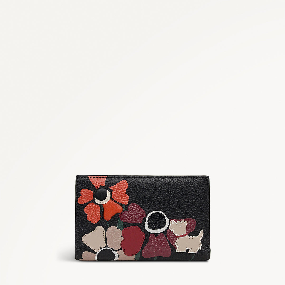 Floribunda Leather Medium Bifold Wallet in Black - 112445