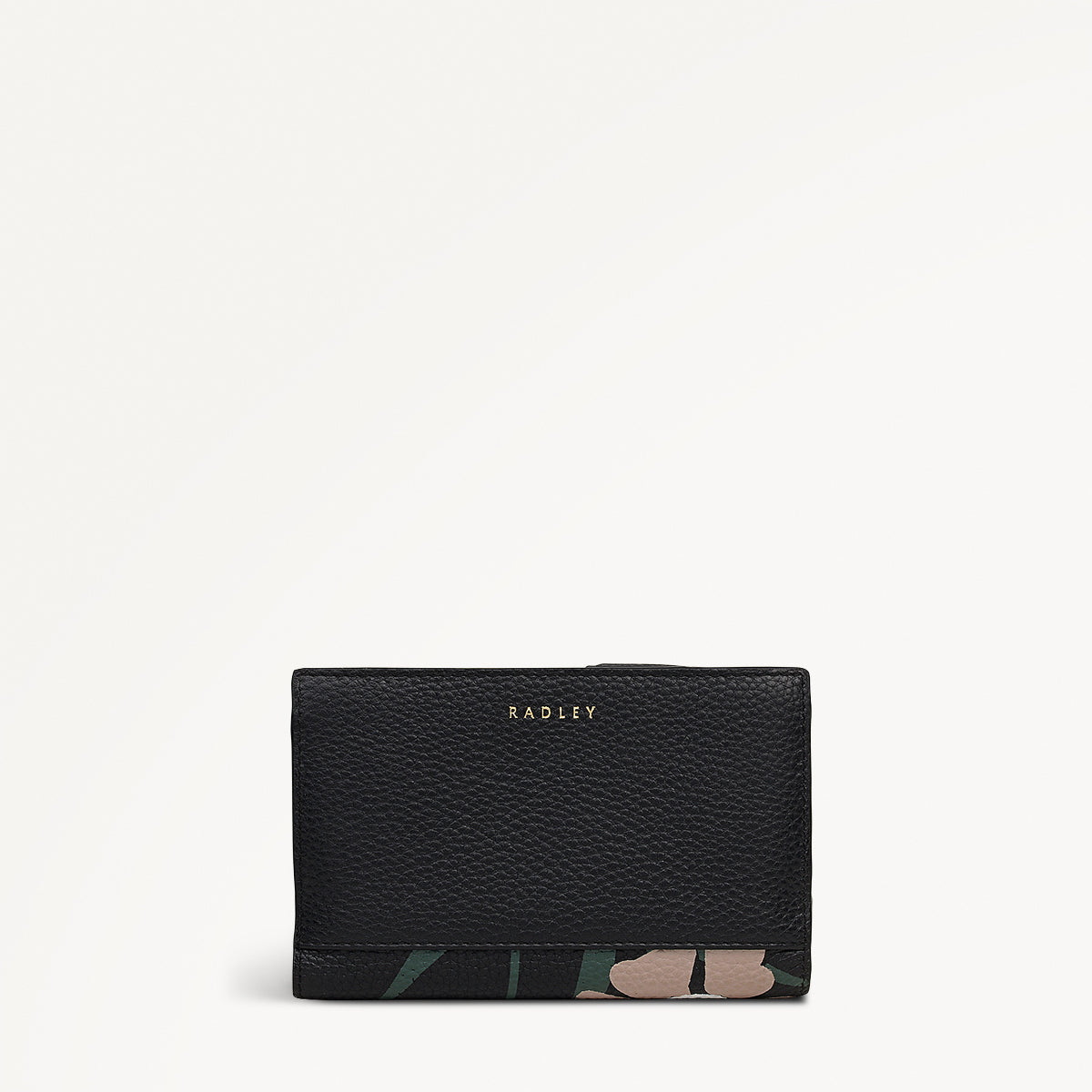 Floribunda Leather Medium Bifold Wallet in Black - 112445