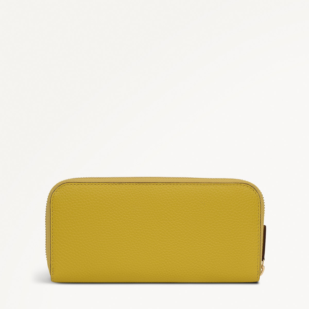 Floribunda Leather Large Zip Around Wallet in Ochre - 112447
