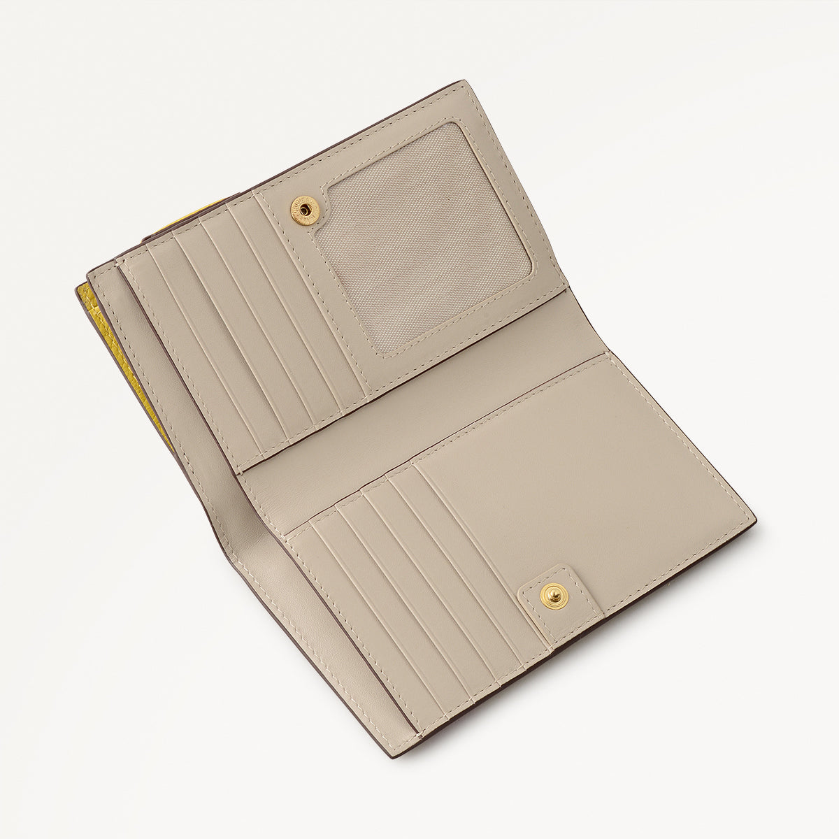 Floribunda Leather Medium Bifold Wallet in Ochre - 112448