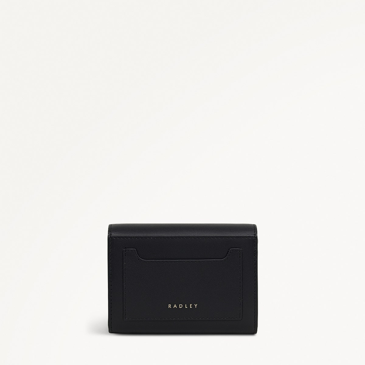 St Pancras Lane Leather Small Flapover Wallet in Black - 112450