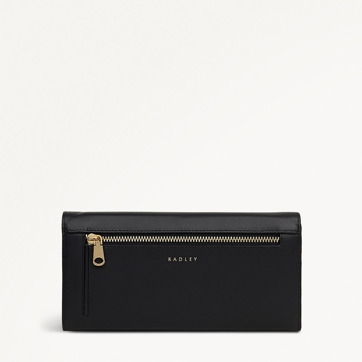 St Pancras Lane Leather Large Flapover Wallet in Black - 112451