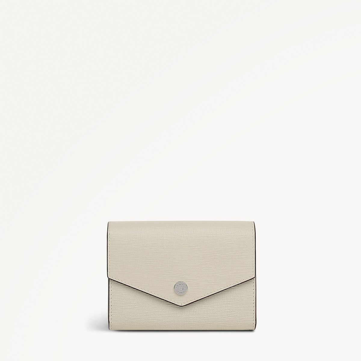 St Pancras Lane Leather Small Flapover Wallet in Snow - 112453