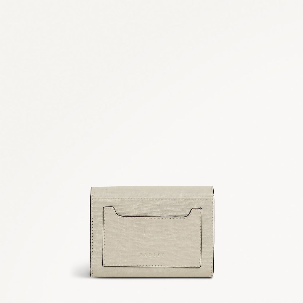 St Pancras Lane Leather Small Flapover Wallet in Snow - 112453