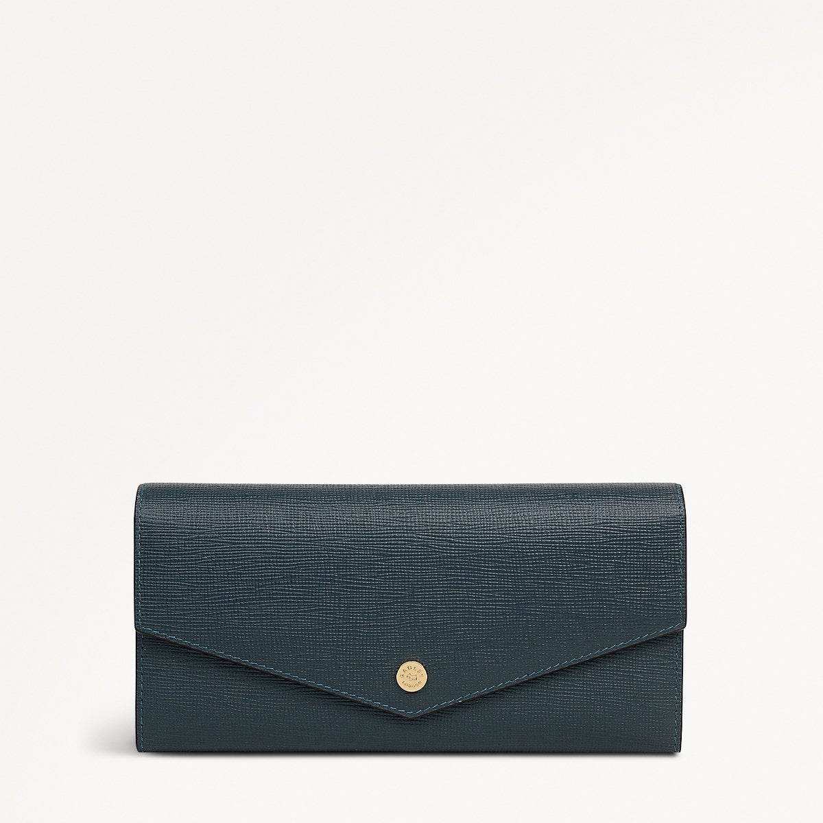 St Pancras Lane Leather Large Flapover Wallet in Teal - 112454
