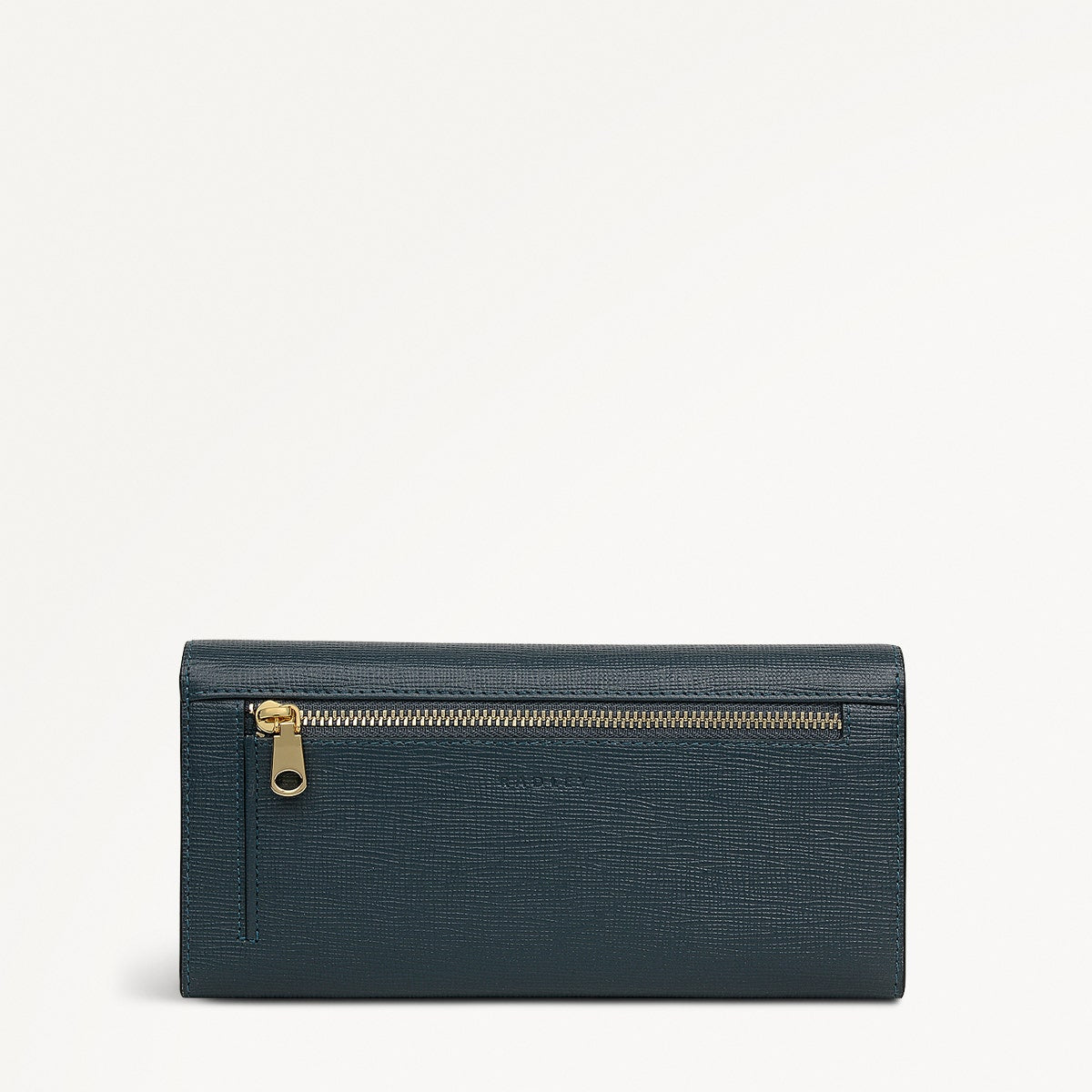 St Pancras Lane Leather Large Flapover Wallet in Teal - 112454