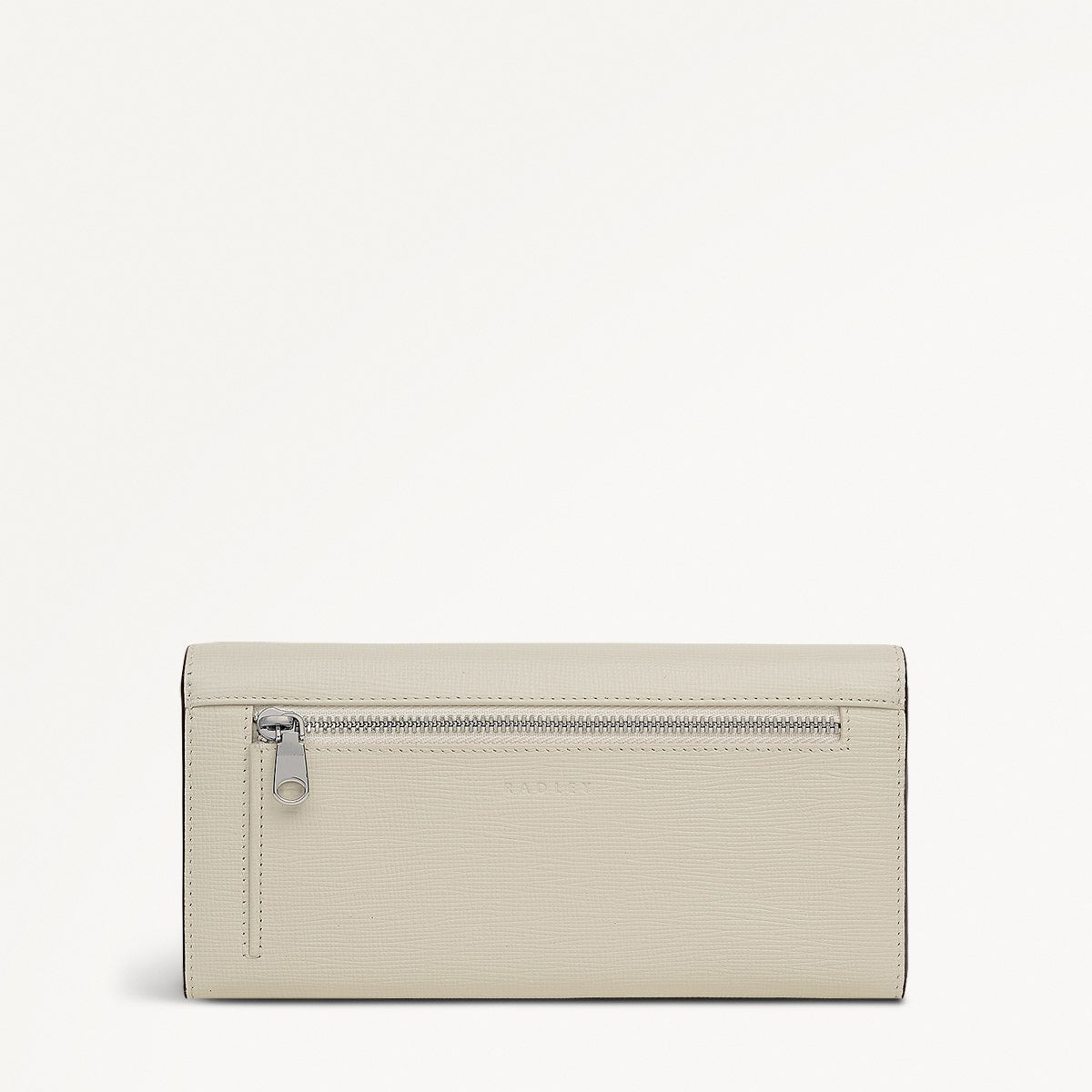 St Pancras Lane Leather Large Flapover Wallet in Snow - 112455