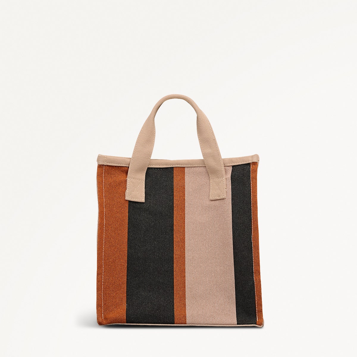 Stripe Small Open Top Grab Bag in Snow - 112463