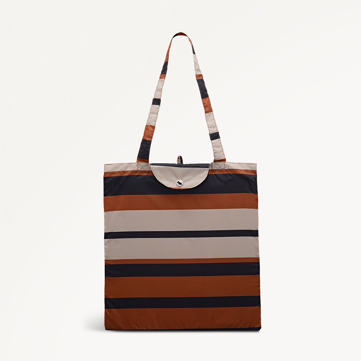 Stripe Fabric Responsible Foldaway in Snow - 112470