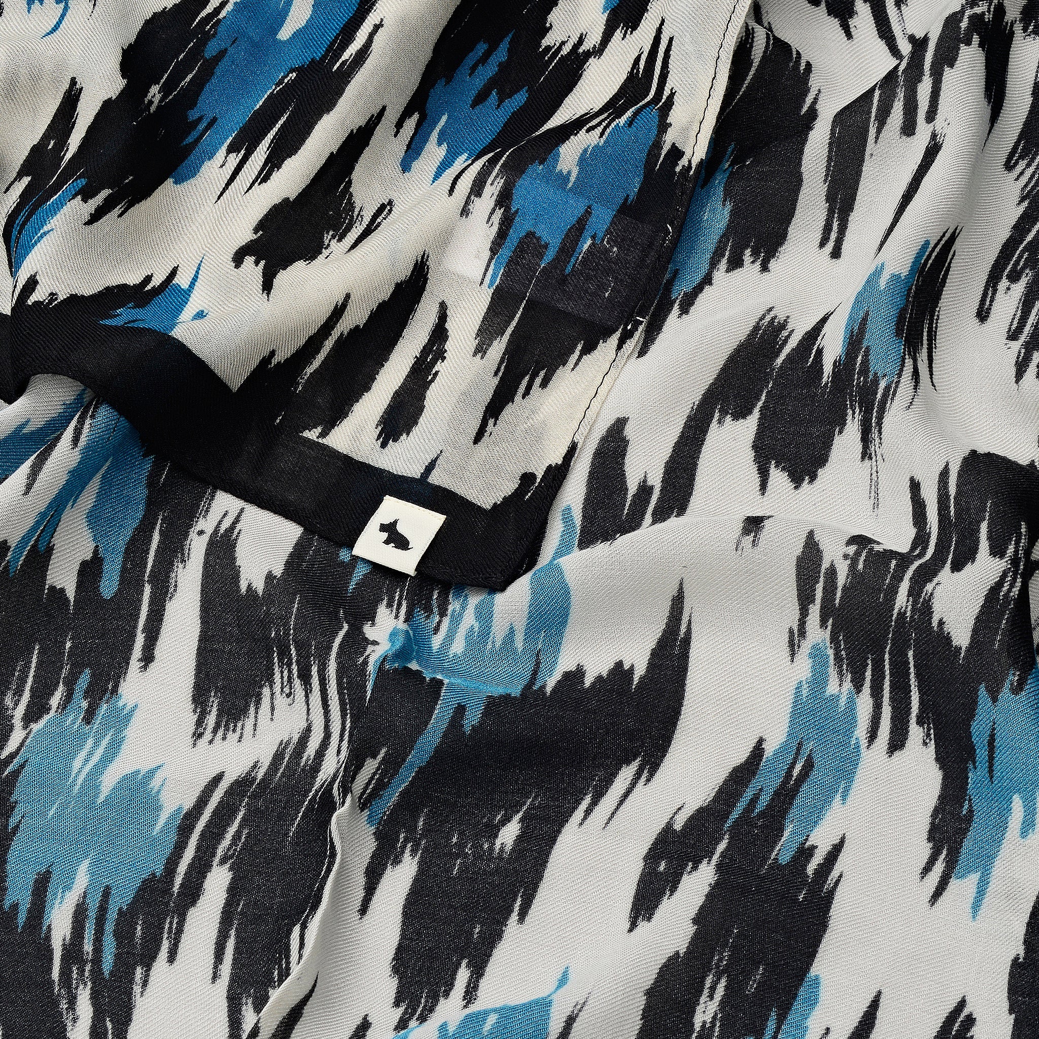 Leopard Fabric Scarf in Chalk - 112488