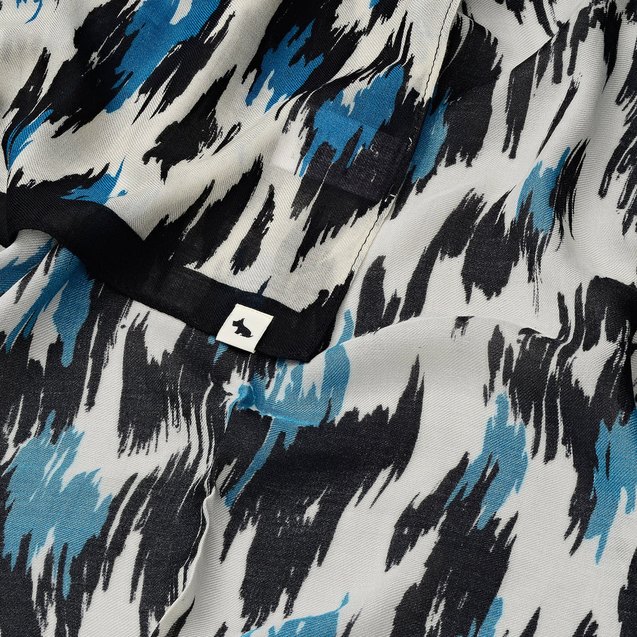 Leopard Fabric Scarf in Chalk - 112488