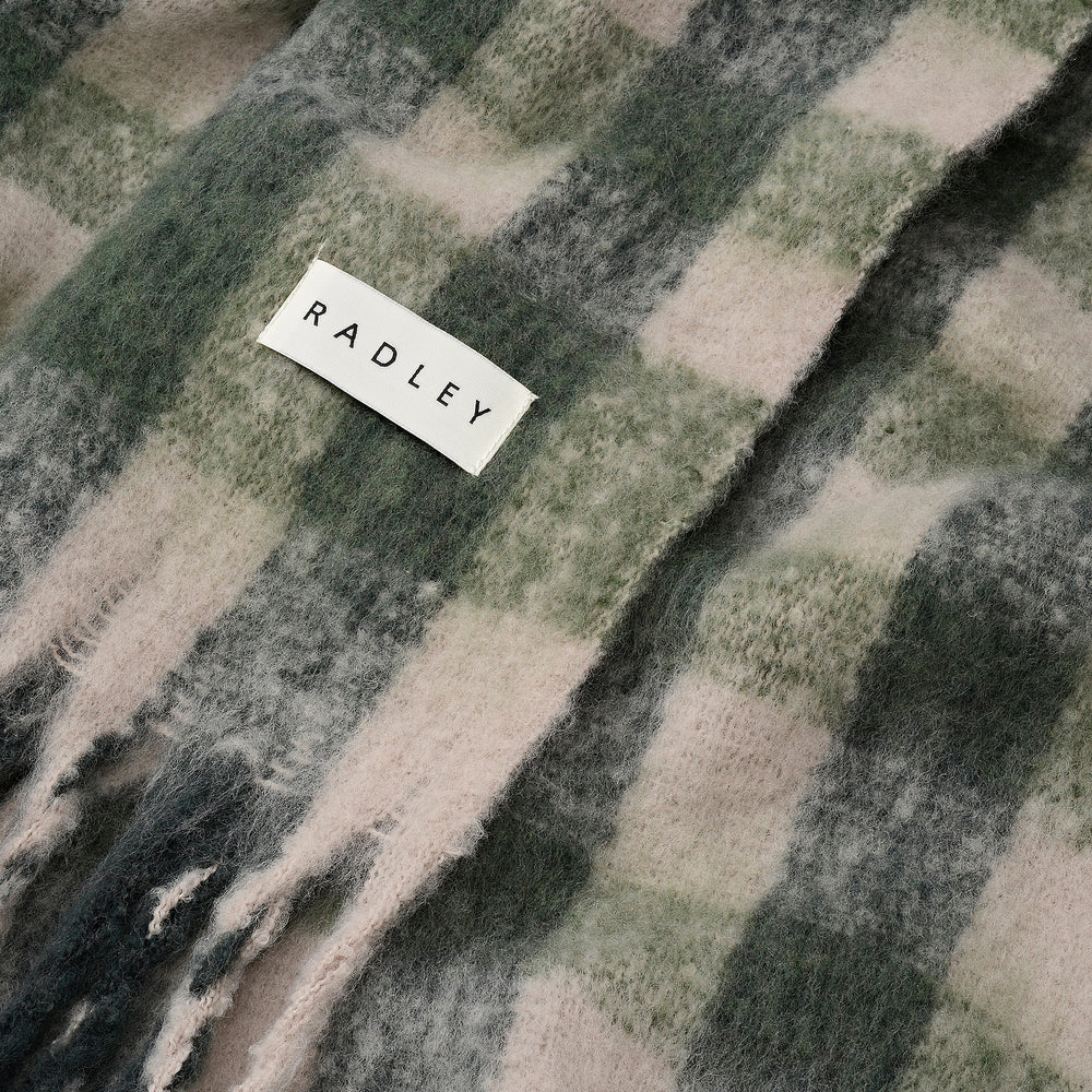 Radley Check Fabric Scarf in Porcini - 112490
