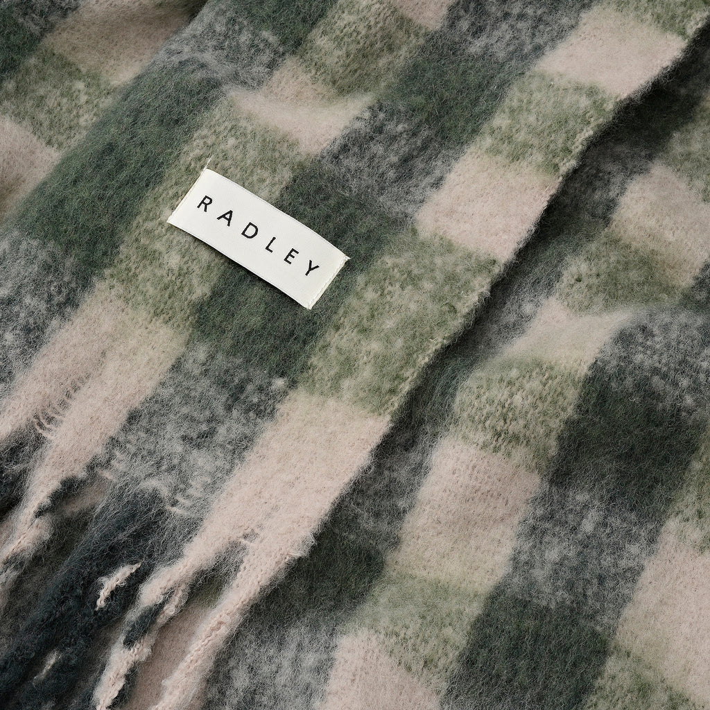 Radley Check Fabric Scarf in Porcini - 112490