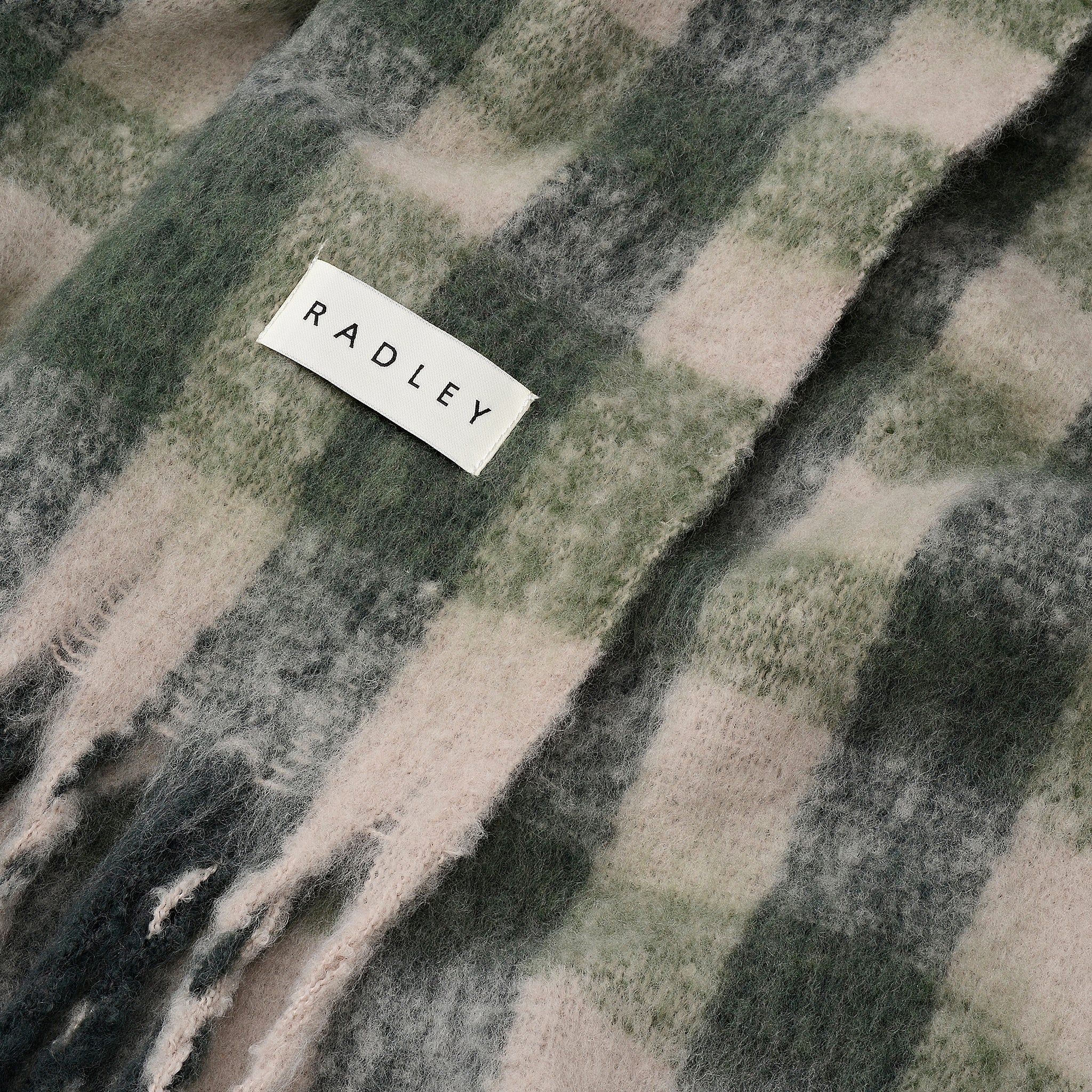 Radley Check Fabric Scarf in Porcini - 112490