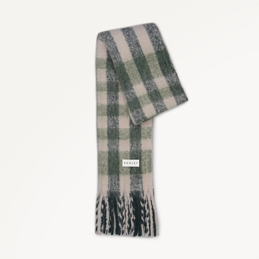 Radley Check Fabric Scarf in Porcini - 112490