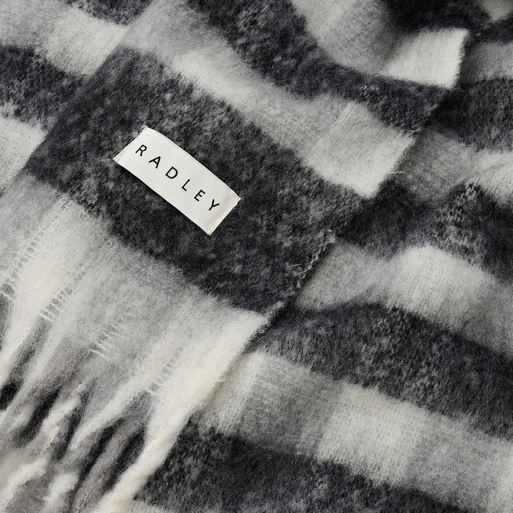Radley Check Fabric Scarf in Ash - 112491