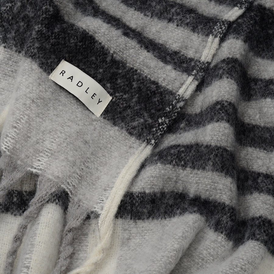 Radley Check Fabric Poncho in Ash - 112493