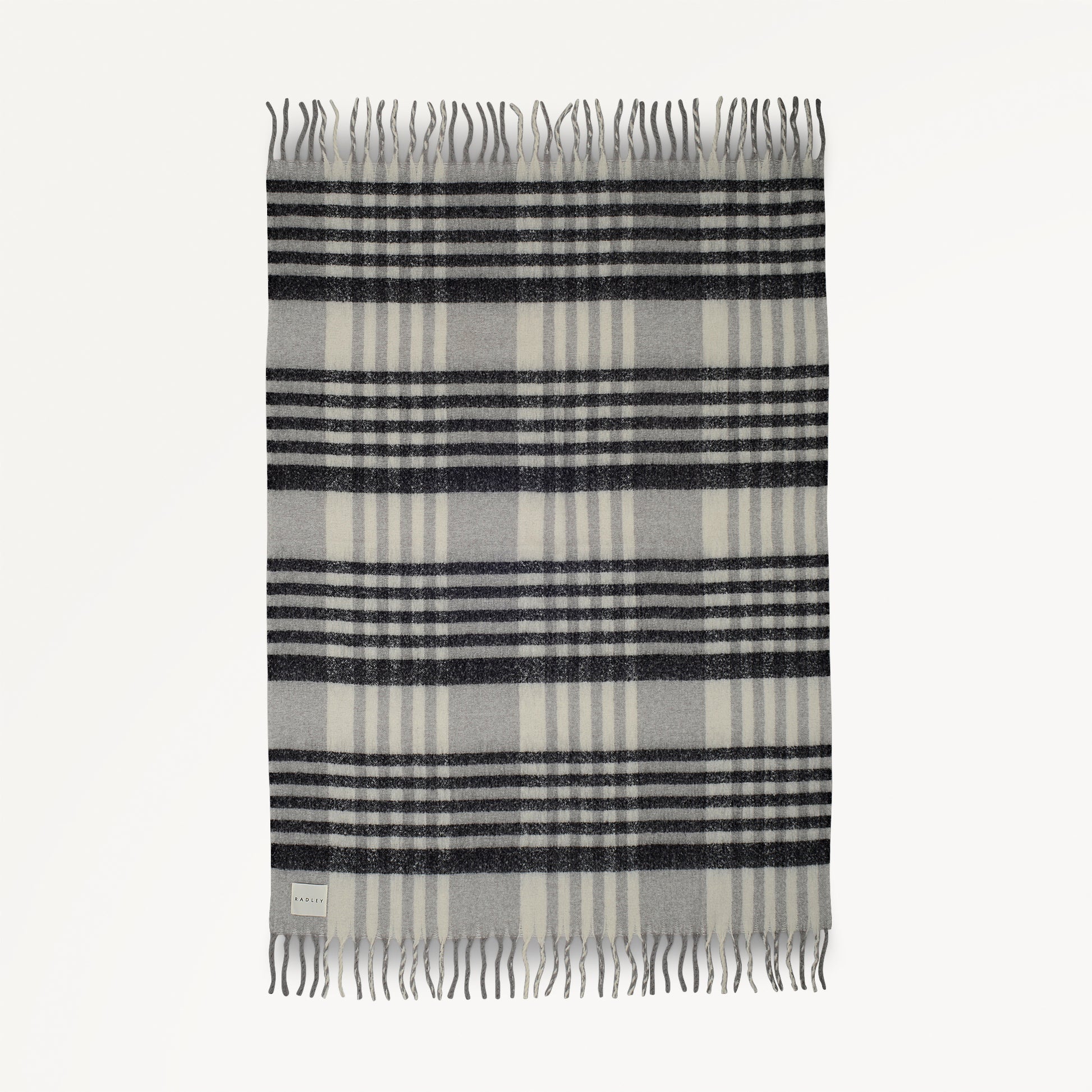 Radley Check Fabric Blanket in Ash - 112495