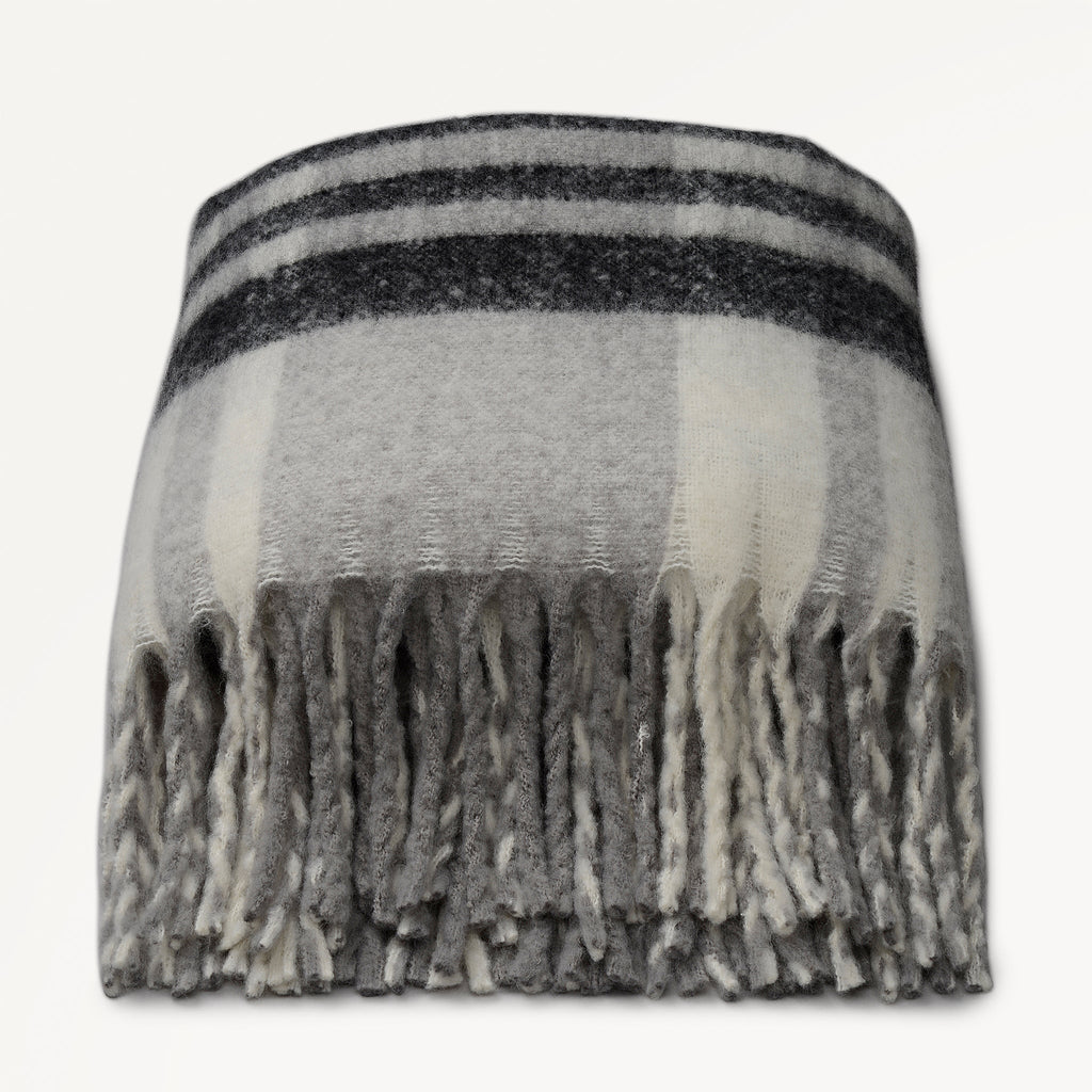 Radley Check Fabric Blanket in Ash - 112495