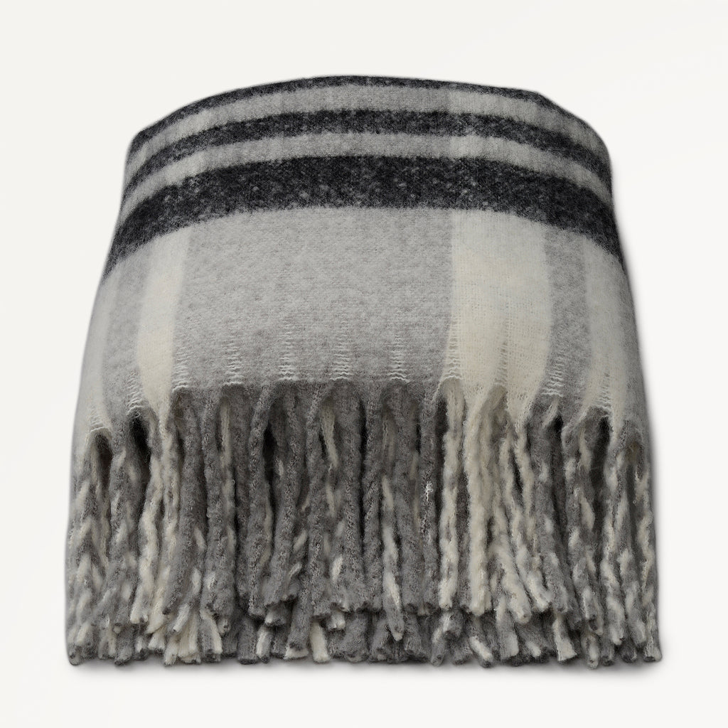 Radley Check Fabric Blanket in Ash - 112495