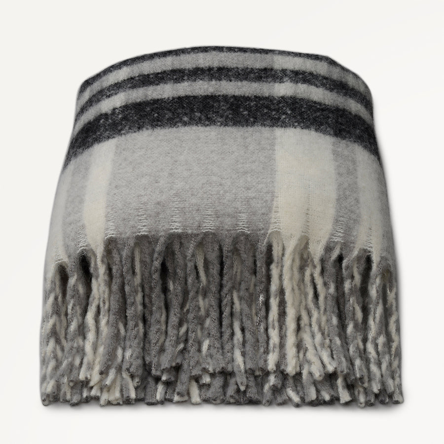 Radley Check Fabric Blanket in Ash - 112495