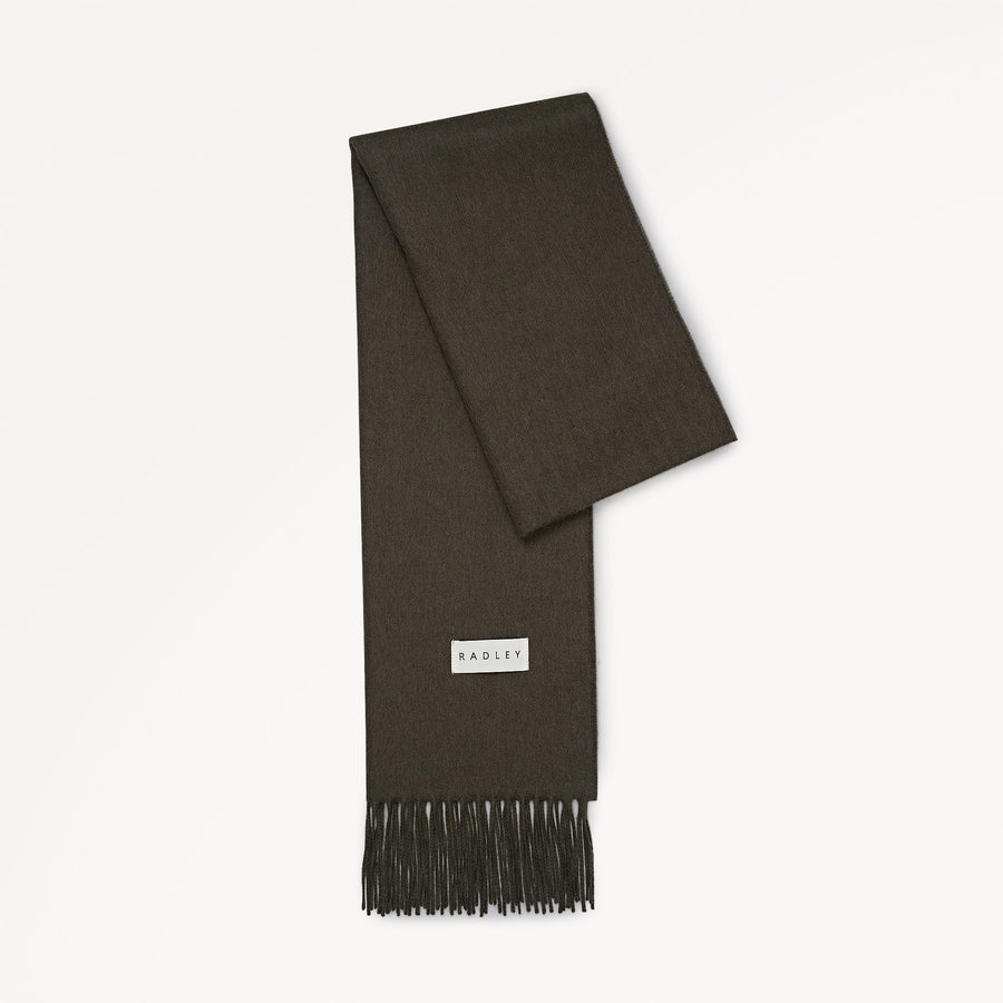 Wool Fabric Scarf in Pine Needle - 112500