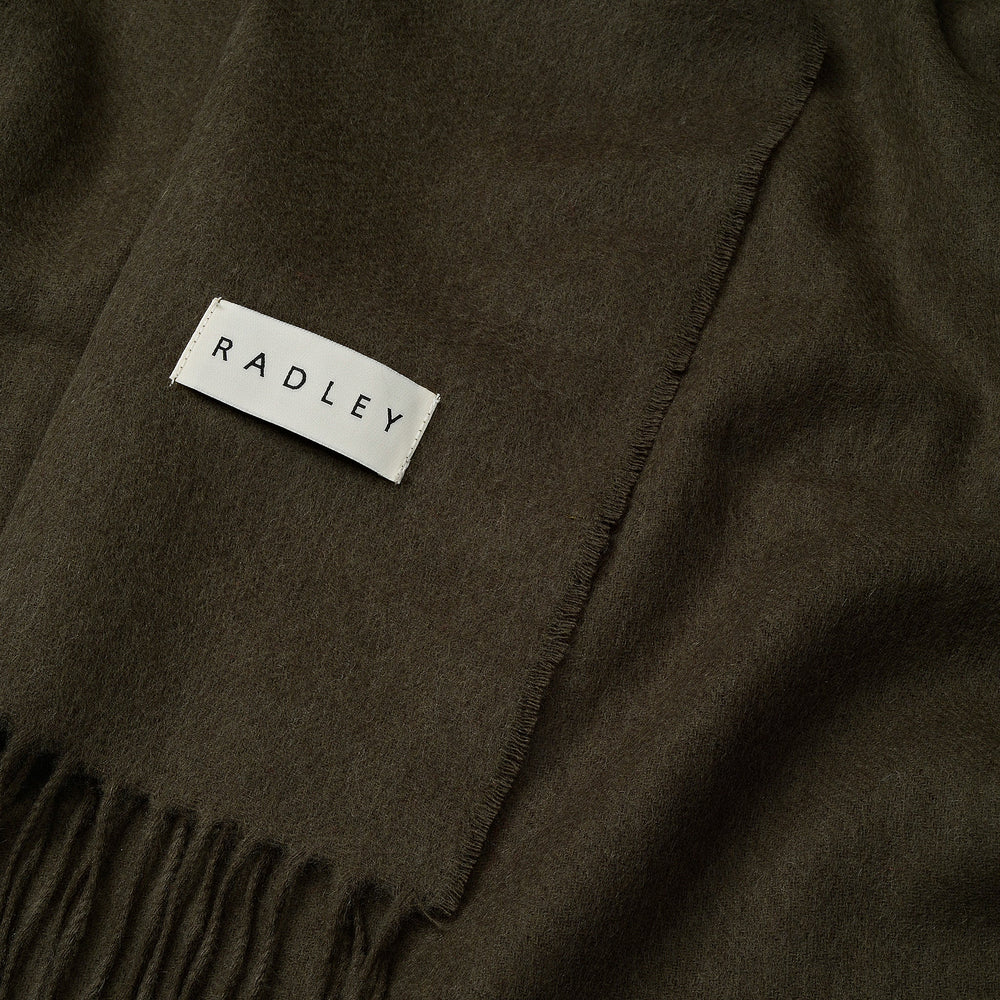 Wool Fabric Scarf in Pine Needle - 112500