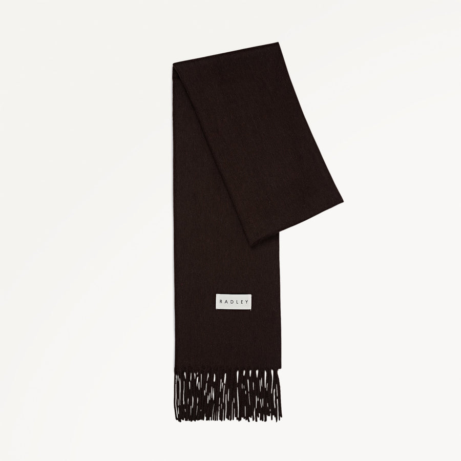 Wool Fabric Scarf in Dark Oak - 112501