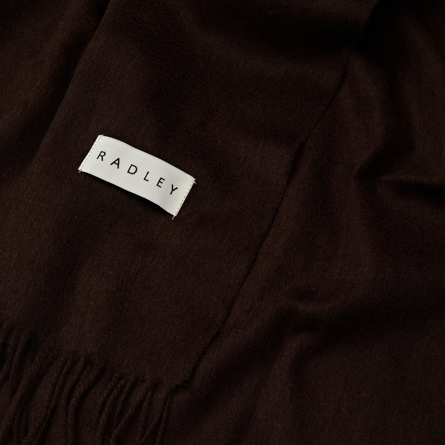 Wool Fabric Scarf in Dark Oak - 112501