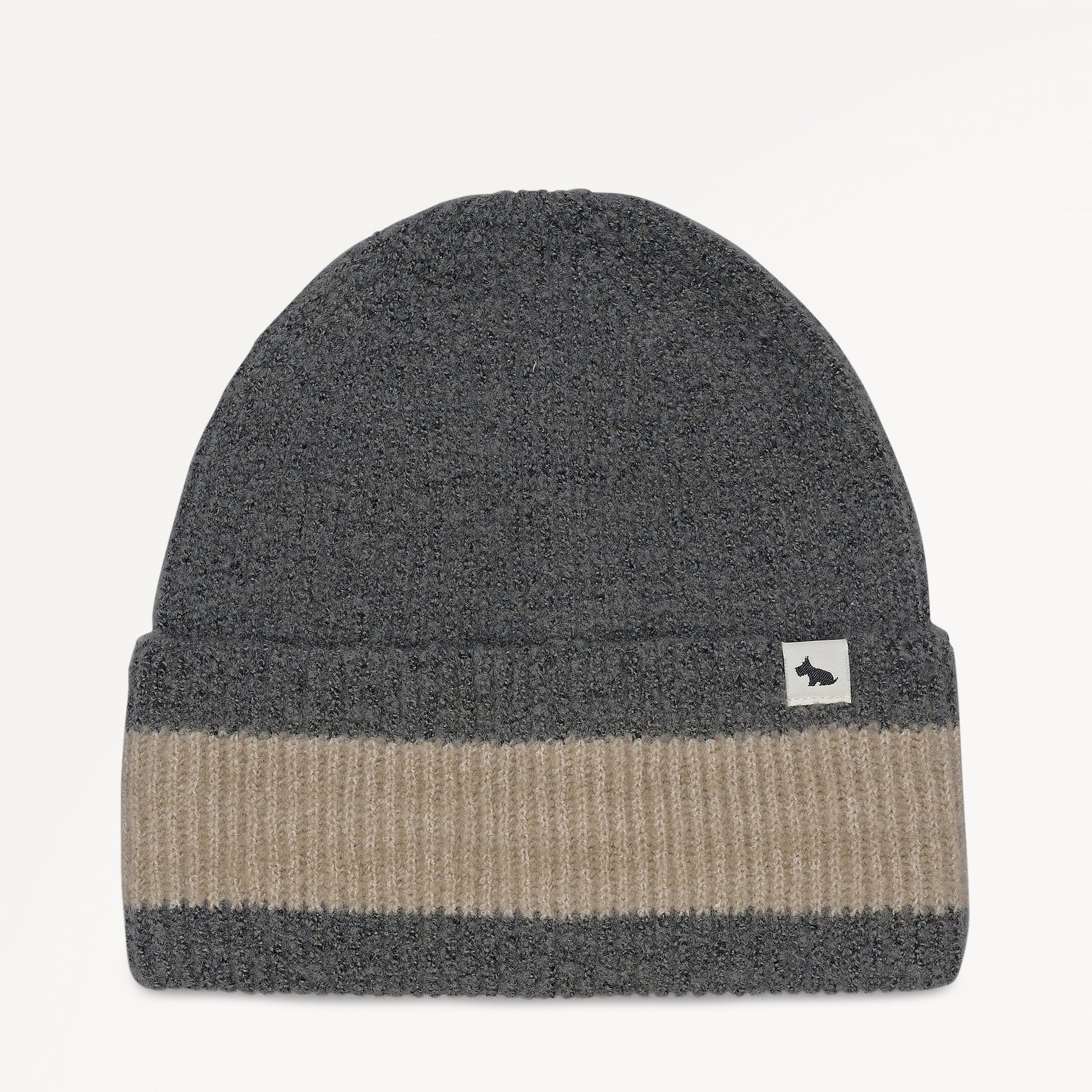 Knitters Lane Fabric Knitted Hat in Dark Grey - 112502