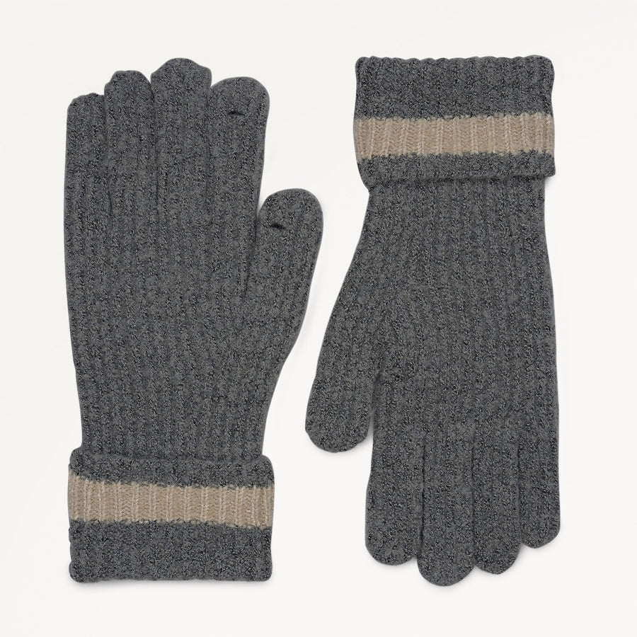 Knitters Lane Fabric Knitted Glove in Dark Grey - 112503