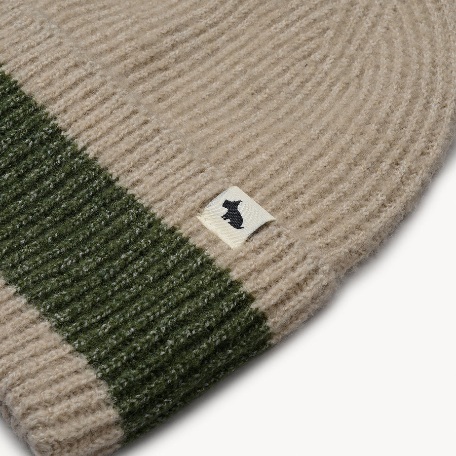 Knitters Lane Fabric Knitted Hat in Oatmeal Marl - 112505
