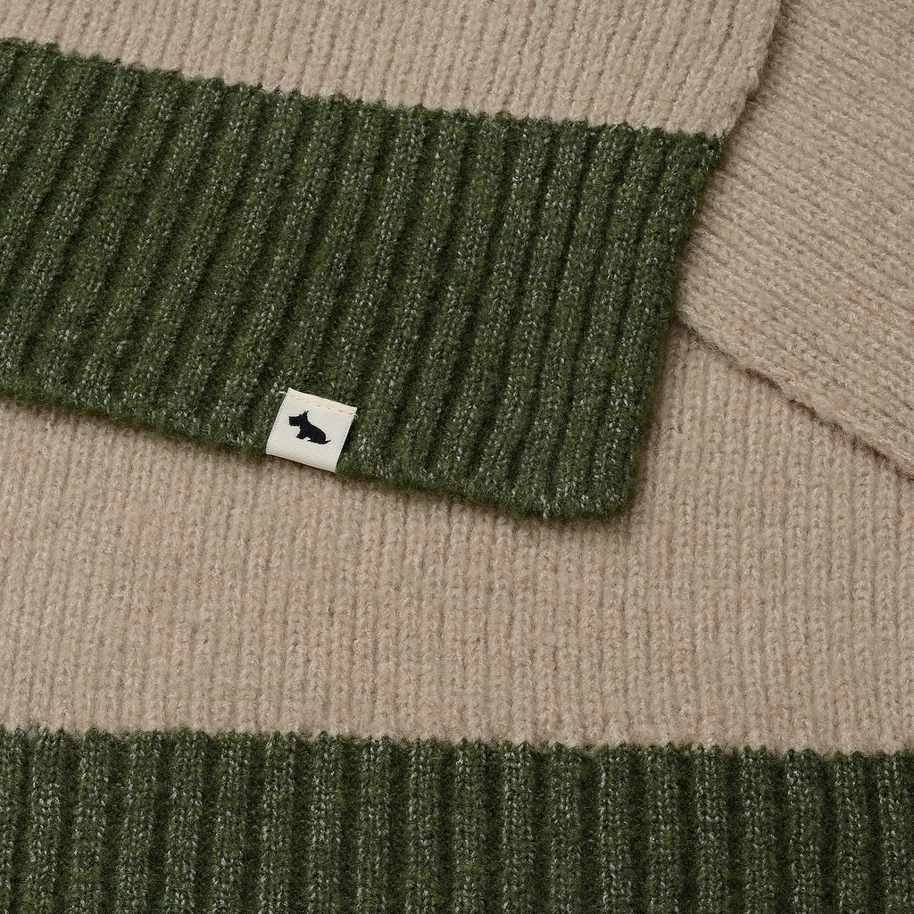 Knitters Lane Fabric Knitted Scarf in Oatmeal Marl - 112507
