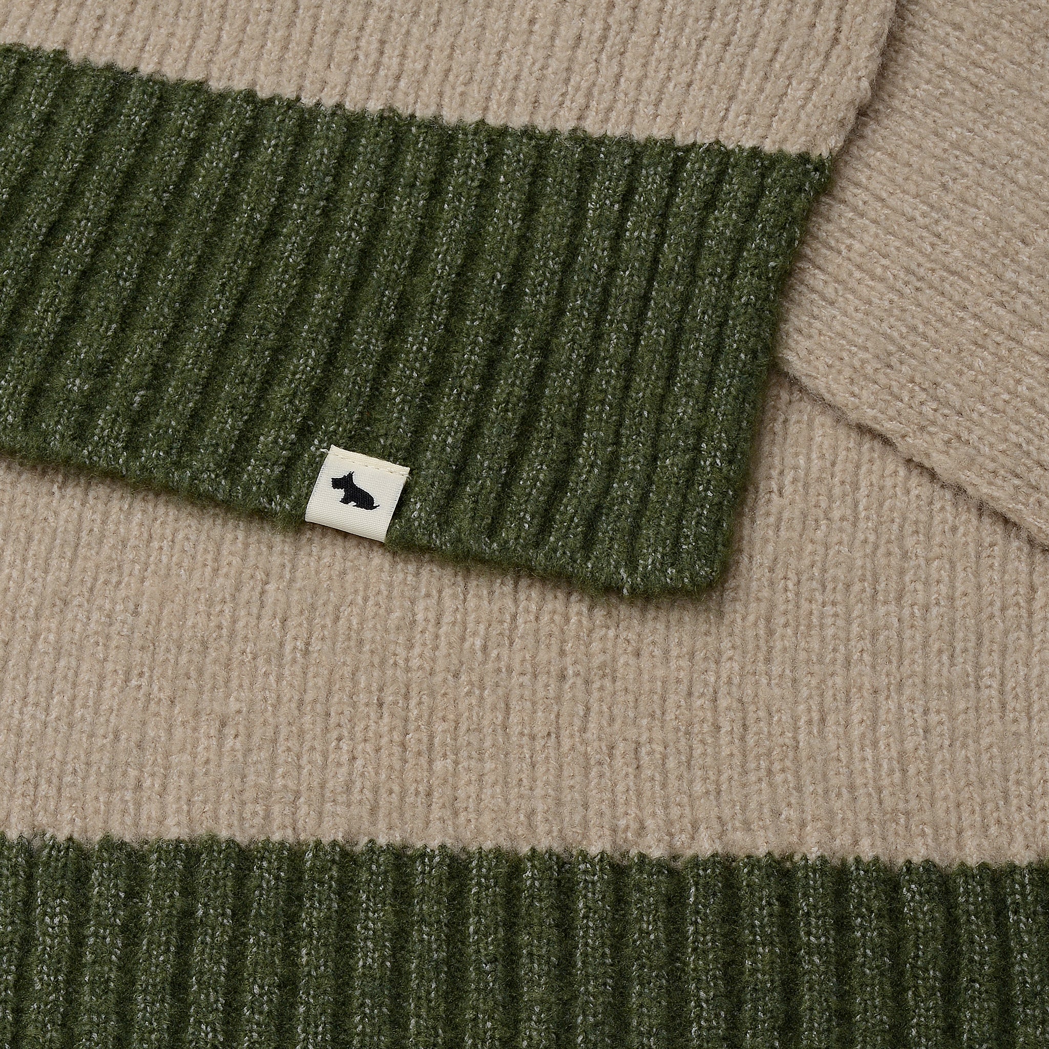 Knitters Lane Fabric Knitted Scarf in Oatmeal Marl - 112507