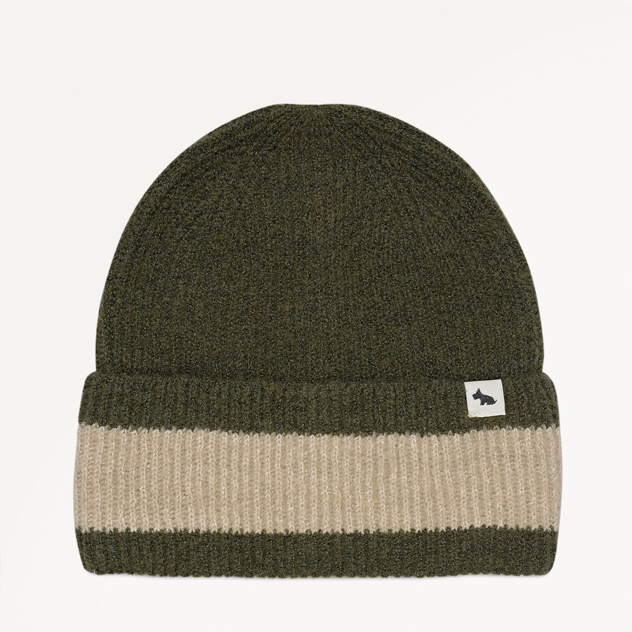 Knitters Lane Fabric Knitted Hat in Pine Needle - 112508