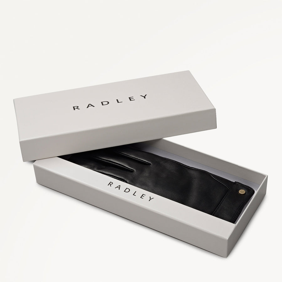 GLOVERS LANE LEATHER GLOVES BLACK