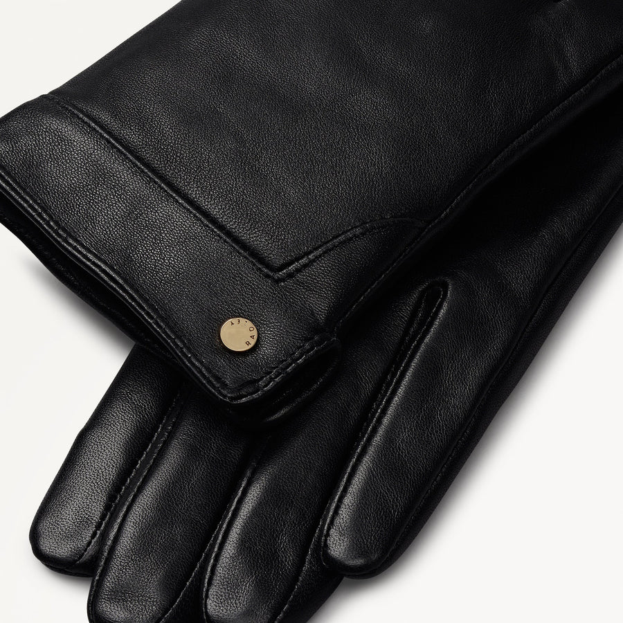 GLOVERS LANE LEATHER GLOVES BLACK