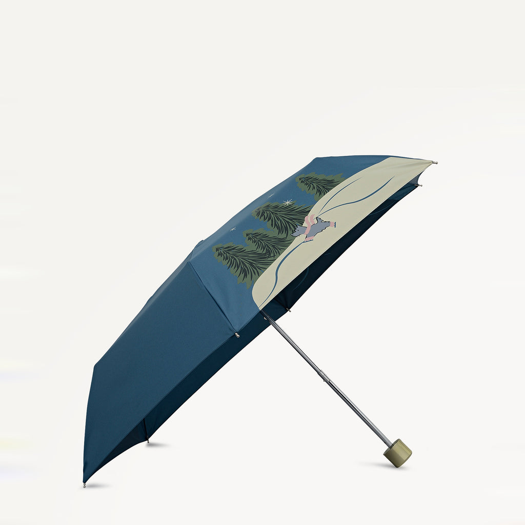 An Ice Day Fabric Responsible Handbag Umbrella in Teal - 112513