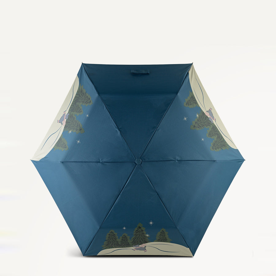 An Ice Day Fabric Responsible Handbag Umbrella in Teal - 112513