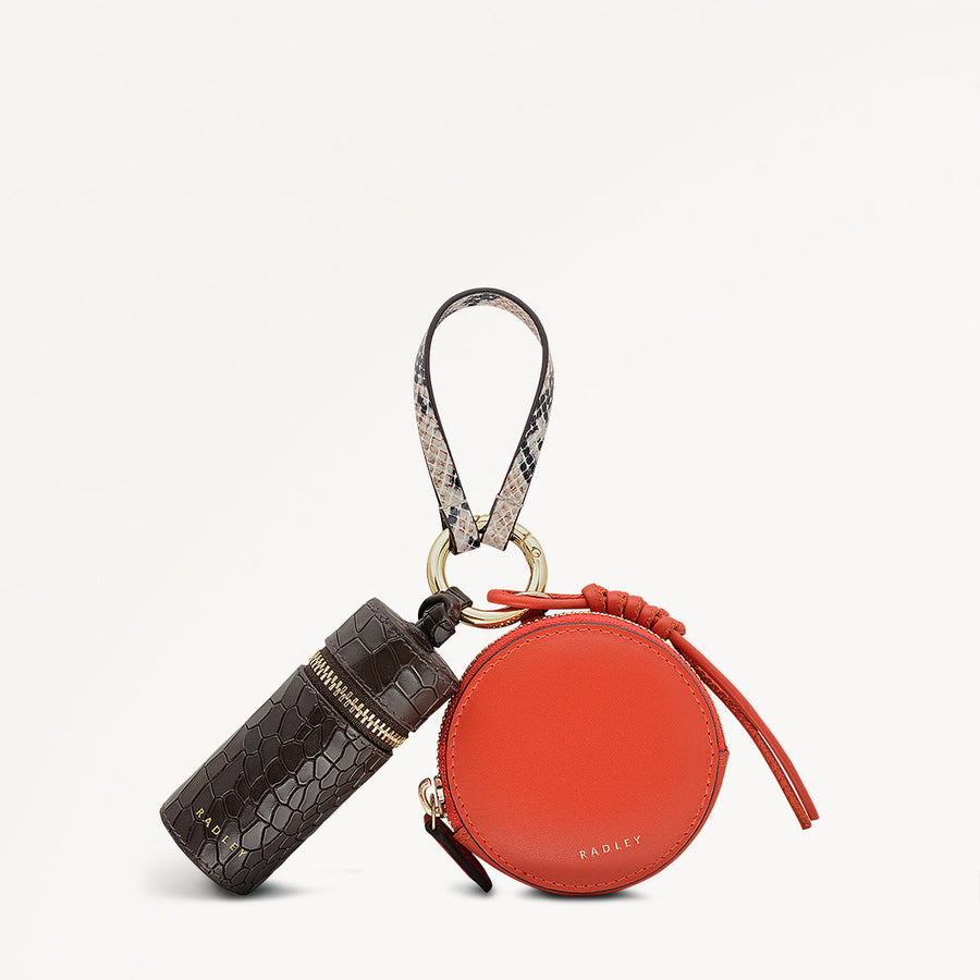 Nicholas Road Leather Small Multi-Compartment Pouch in Flame - 112515