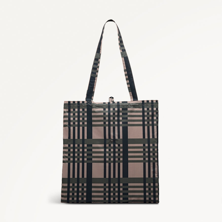 Check Fabric Responsible Foldaway in Porcini - 112519