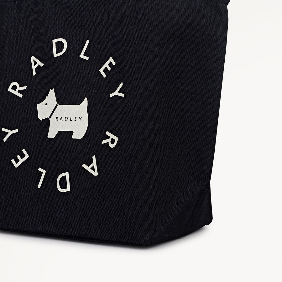 Radley In The Round Fabric Small Ziptop Crook in Black - 112521