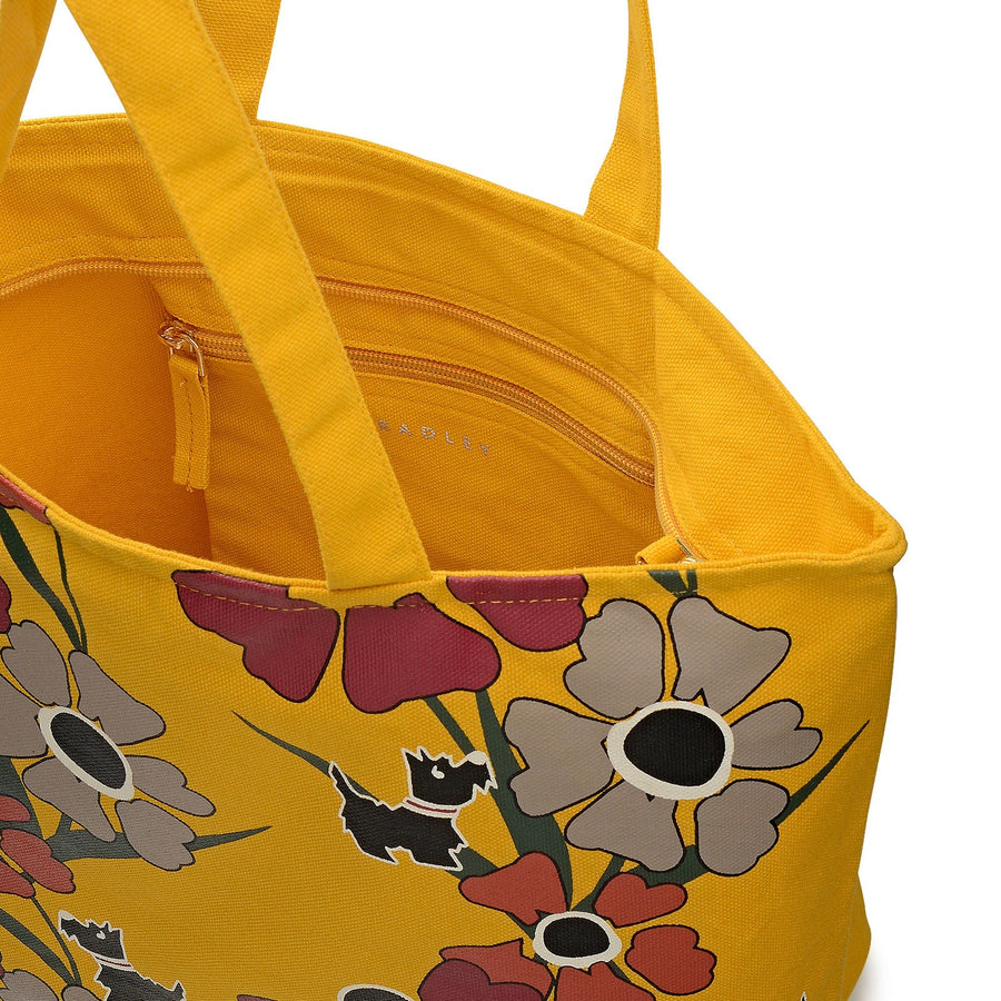 Floribunda Fabric Small Ziptop Crook in Ochre - 112524