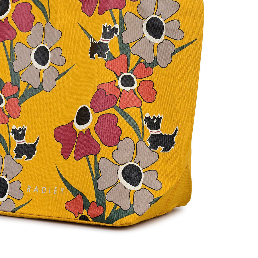 Floribunda Fabric Small Ziptop Crook in Ochre - 112524