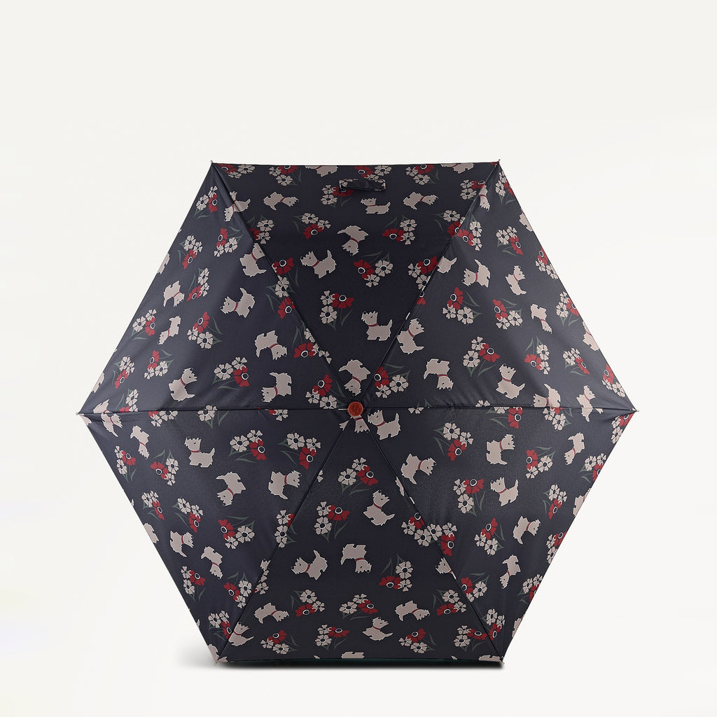 Floribunda Fabric Superlite Responsible Umbrella in Black - 112527