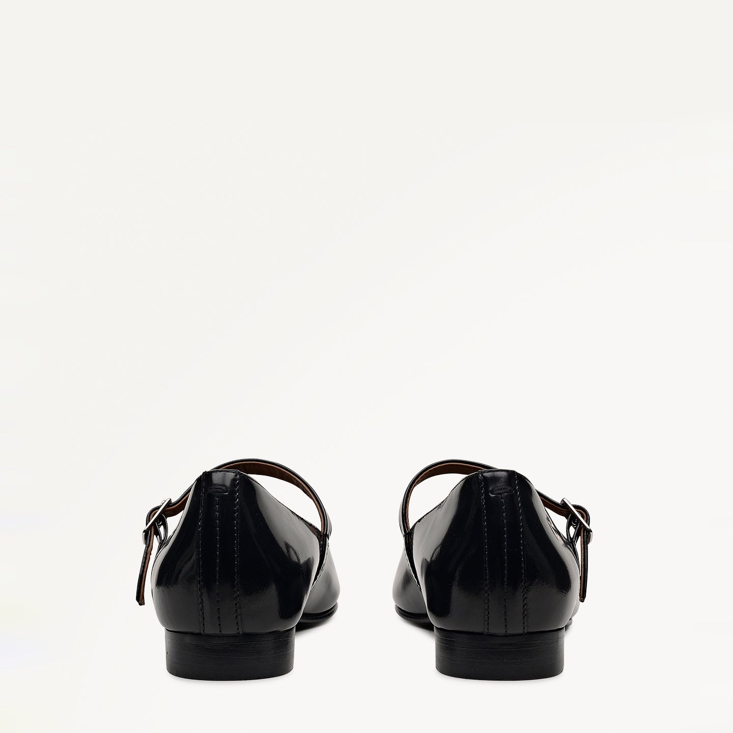 Patent Avenue Chip Toe Mary Jane Flat Black - 112531