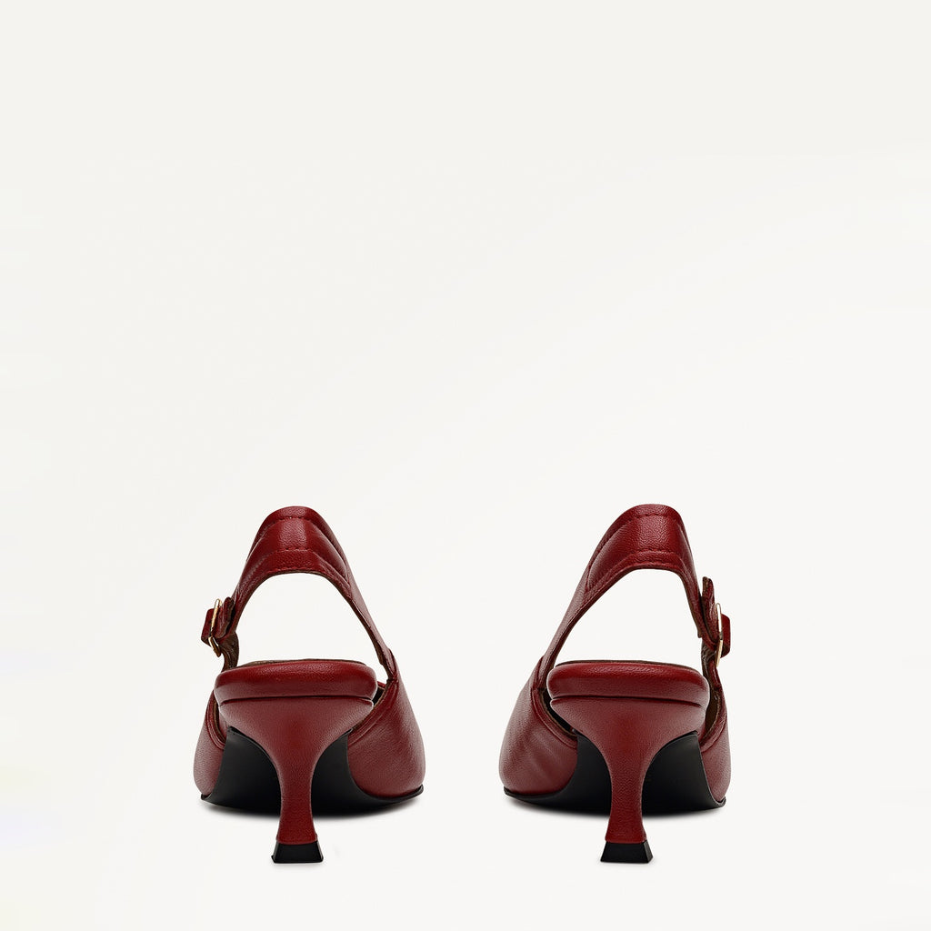 Devonshire Street Point Kitten Slingback Fire Red - 112534