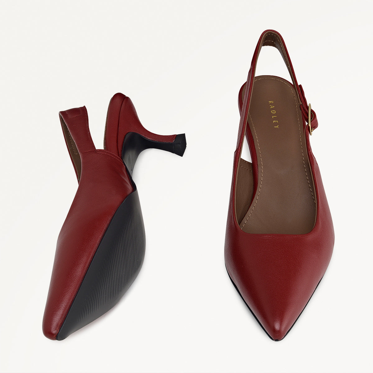 Devonshire Street Point Kitten Slingback Fire Red - 112534