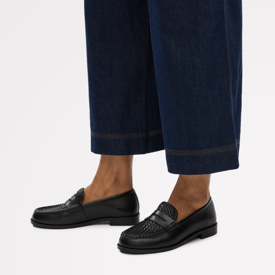 Threadneedle Row Weave Classic Loafer Black - 112535