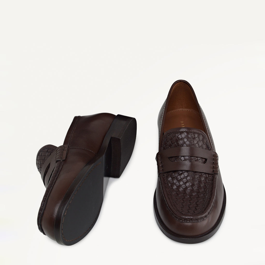 Threadneedle Row Weave Classic Loafer Chocolate - 112536